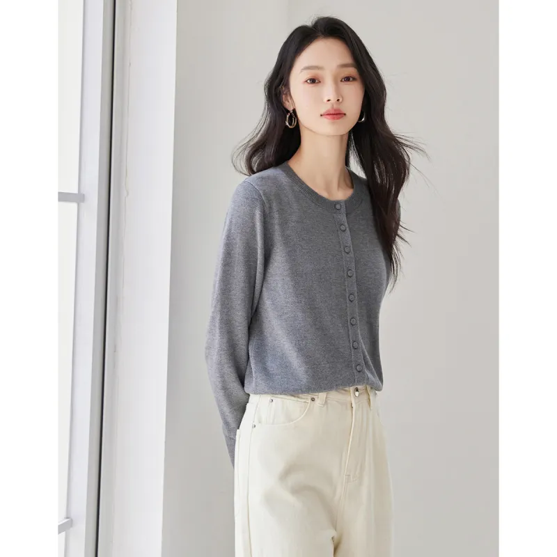 Huagaa Knitted Fabric Cardigan Women's-8