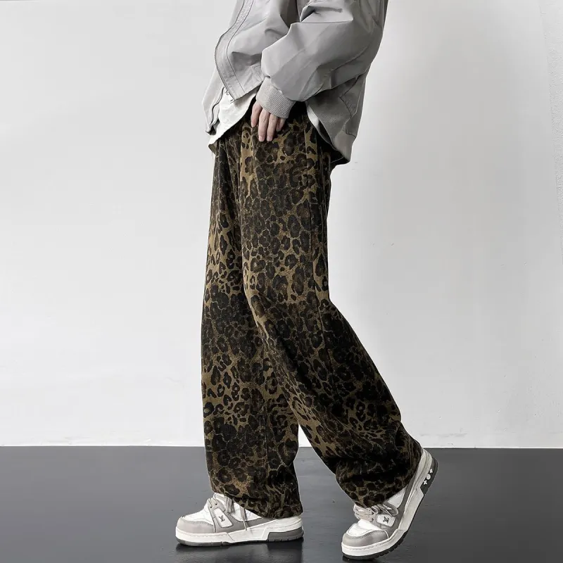 FRQ Jeans Unisex Leopard Print-2