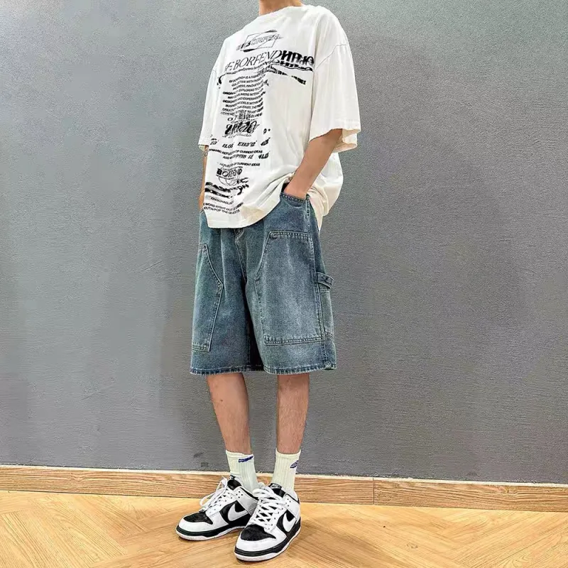 FRQ Denim Shorts Unisex Dark Blue-4