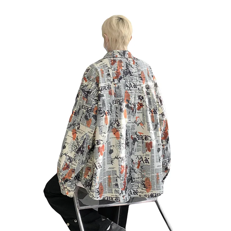 FRQ Shirt Unisex Apricot Newspaper-1