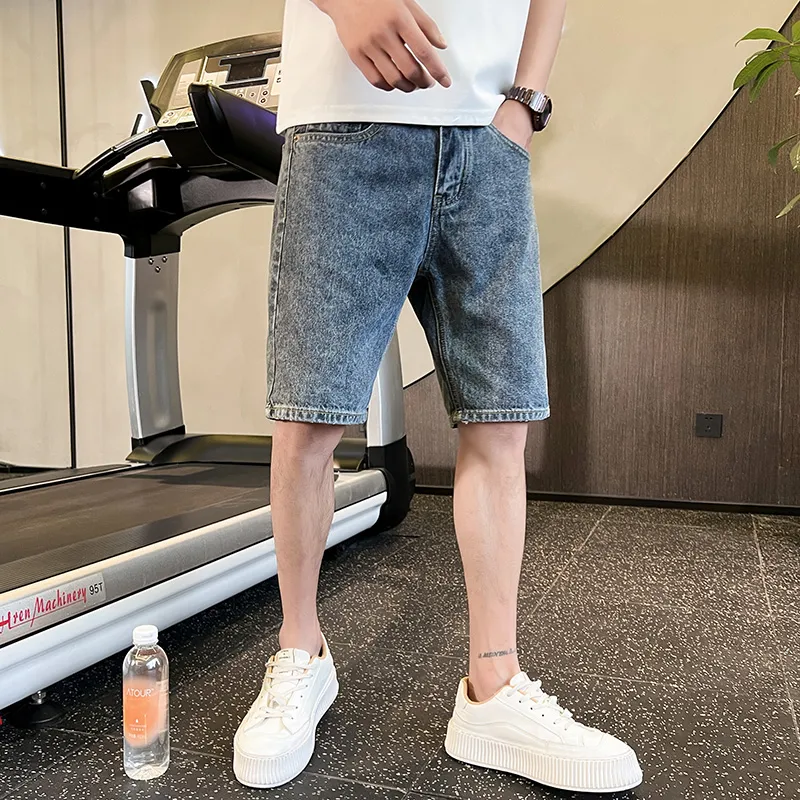 FRQ Denim Shorts Unisex Blue Gray-5