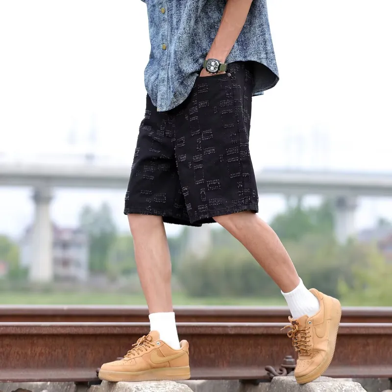 FRQ Denim Shorts Unisex Black-5