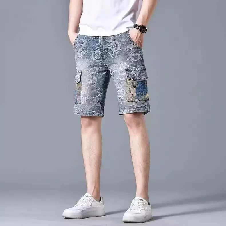 FRQ Denim Shorts Unisex Blue-2