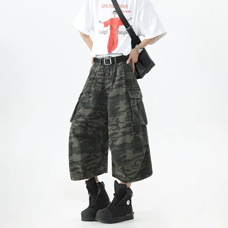 FRQ Denim Shorts Unisex Camouflage-4