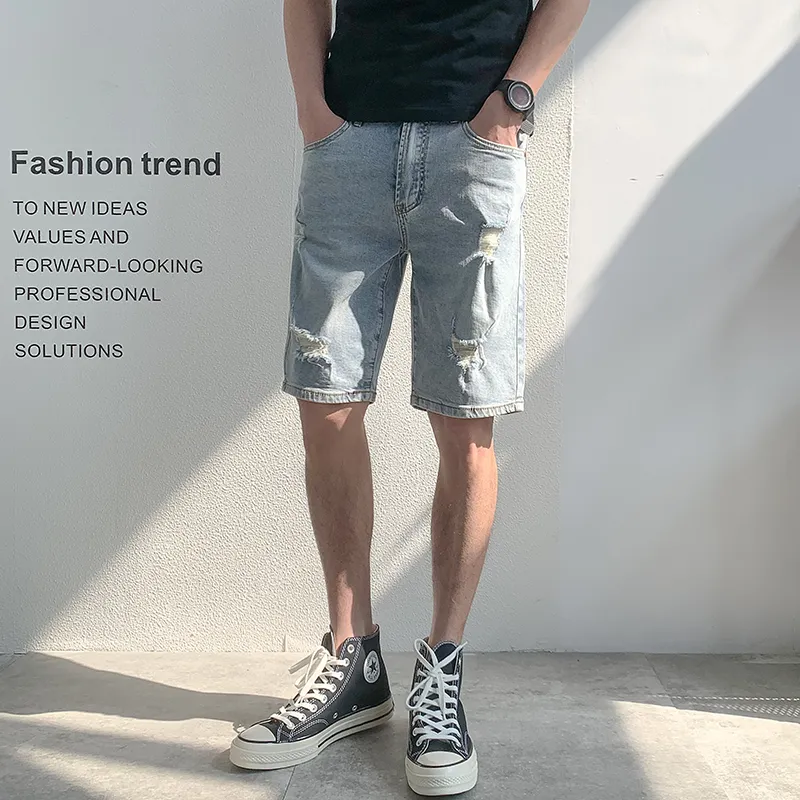 FRQ Denim Shorts Unisex Light Blue-3