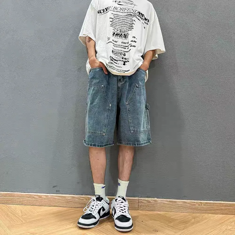 FRQ Denim Shorts Unisex Dark Blue-2
