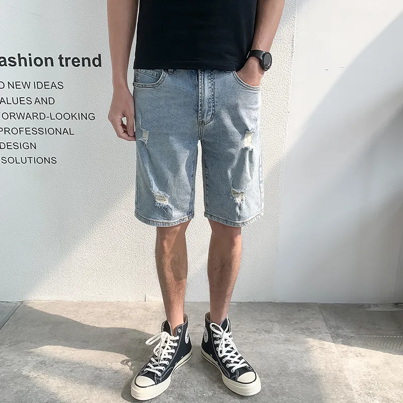 FRQ Denim Shorts Unisex Light Blue-4