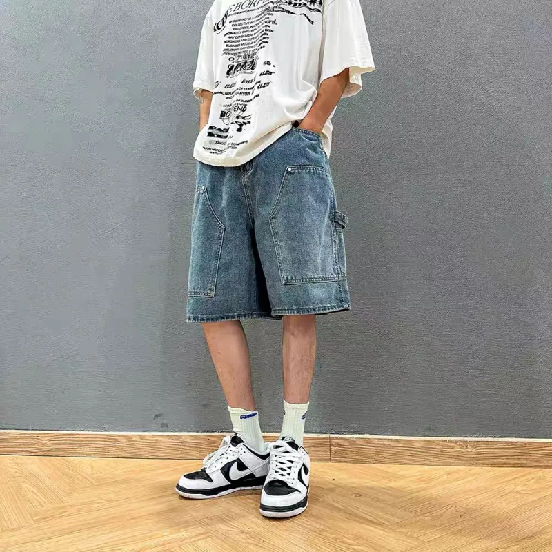 FRQ Denim Shorts Unisex Dark Blue-5