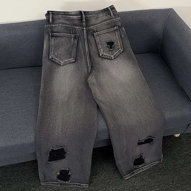 FRQ Jeans Unisex Black Gray Color-5