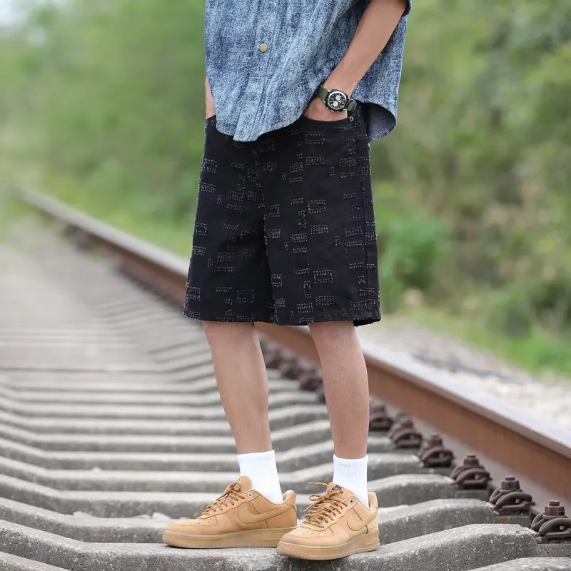 FRQ Denim Shorts Unisex Black-2