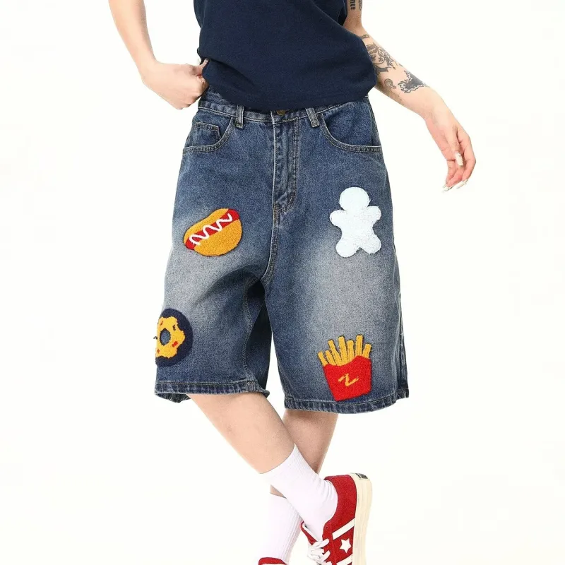 FRQ Denim Shorts Unisex Blue-2