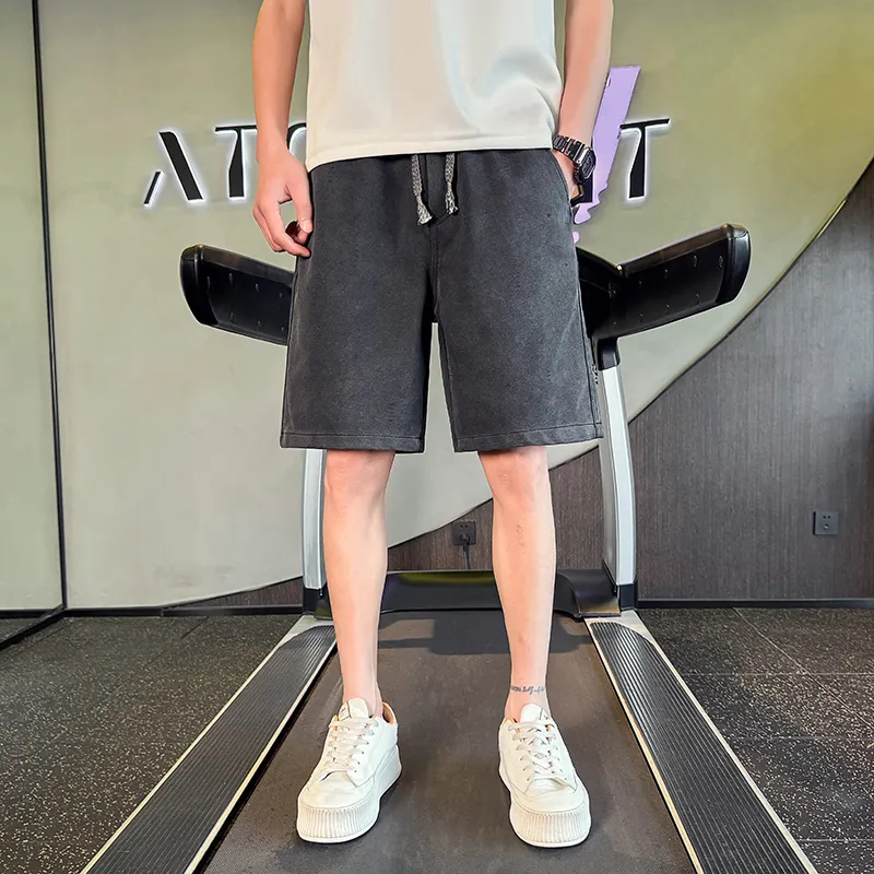 FRQ Denim Shorts Unisex Black Gray Color-6