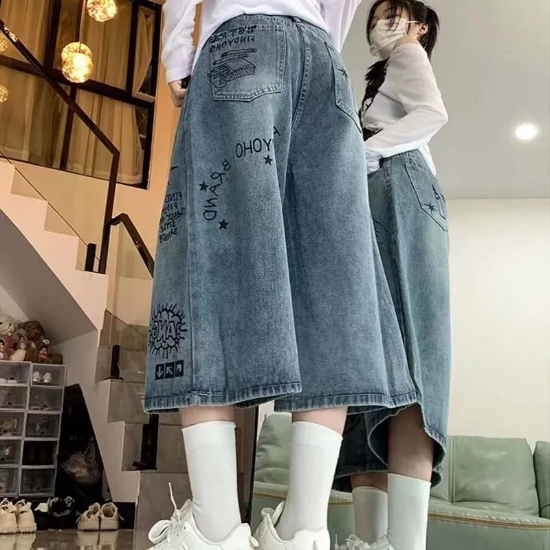 FRQ Denim Shorts Unisex Blue-4