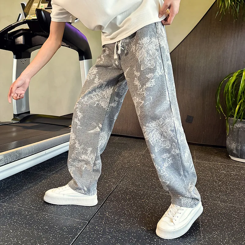 FRQ Casual Pants Unisex Gray-4