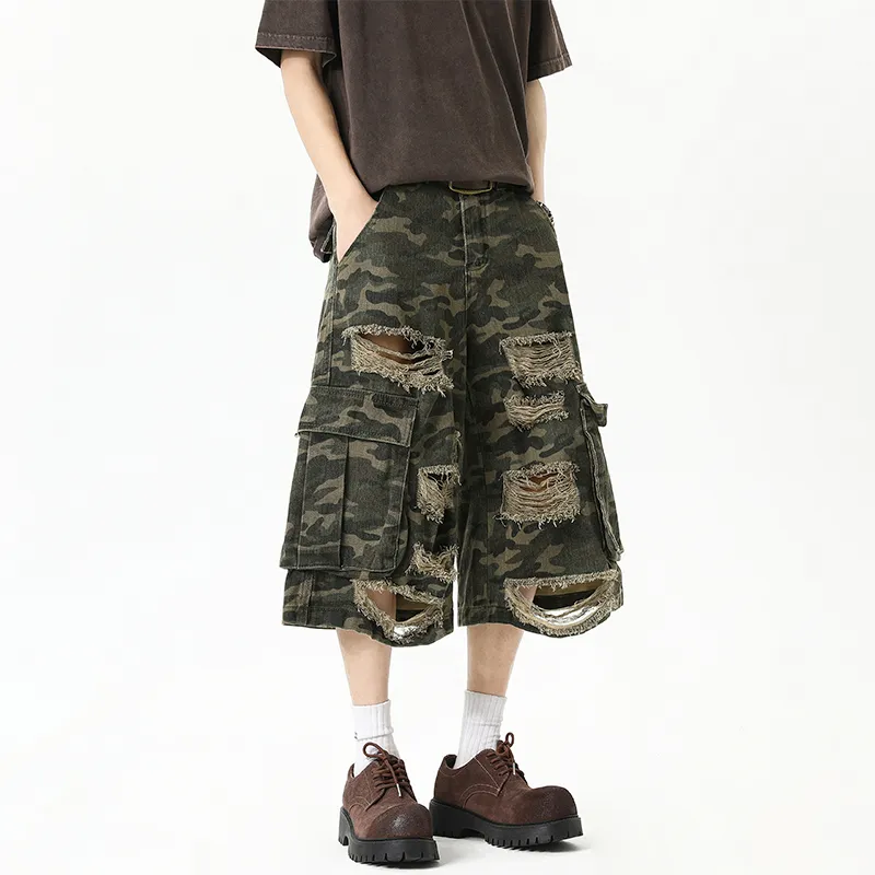 FRQ Denim Shorts Unisex Camouflage-2