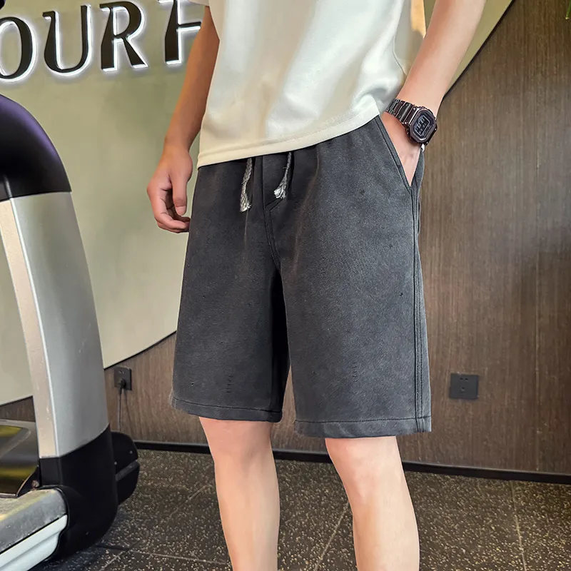 FRQ Denim Shorts Unisex Black Gray Color-2
