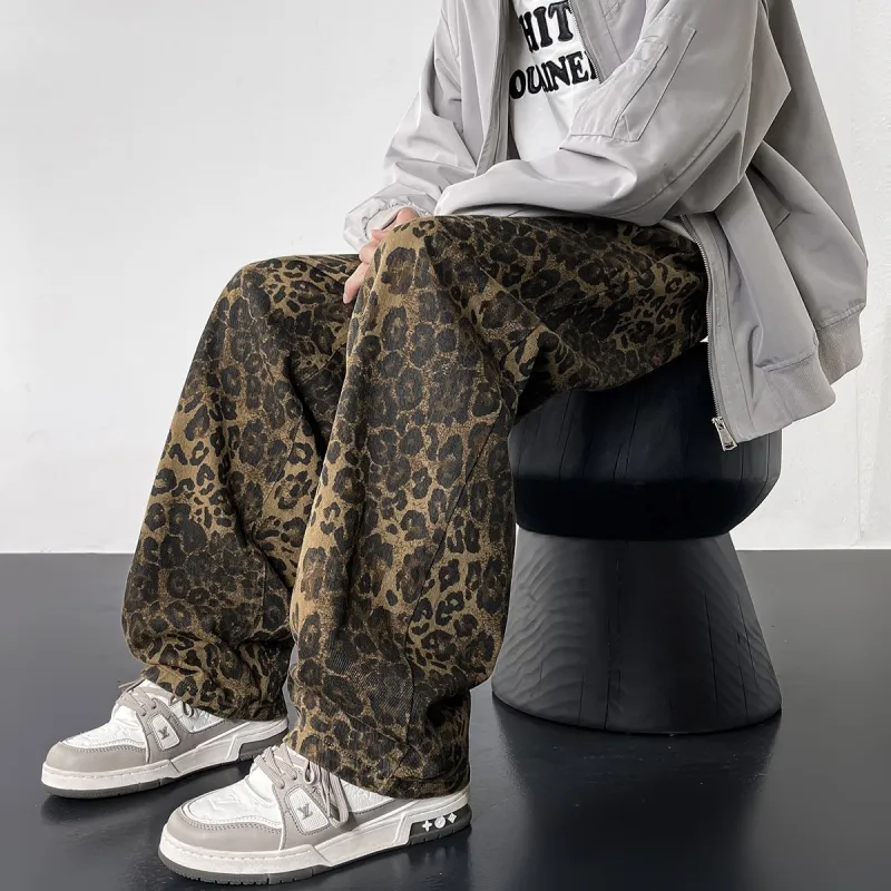 FRQ Jeans Unisex Leopard Print-4