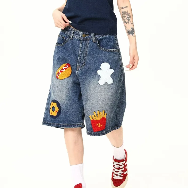 FRQ Denim Shorts Unisex Blue-4