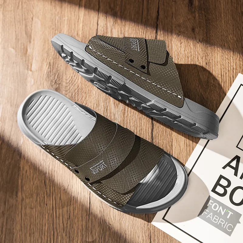 BEAR UNION Men's Home Slippers Gray-5