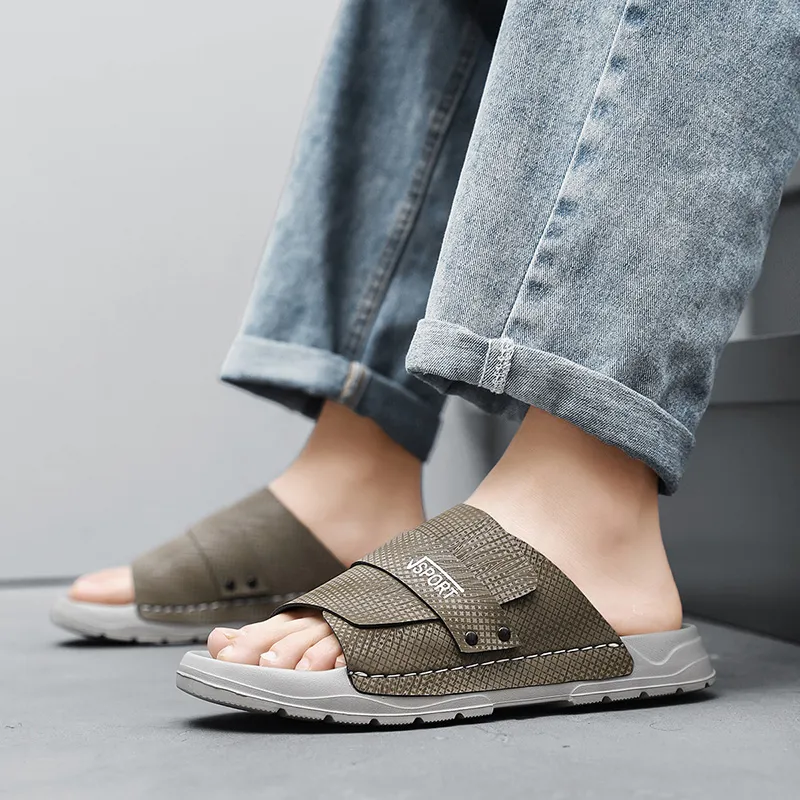 BEAR UNION Men's Home Slippers Gray-7