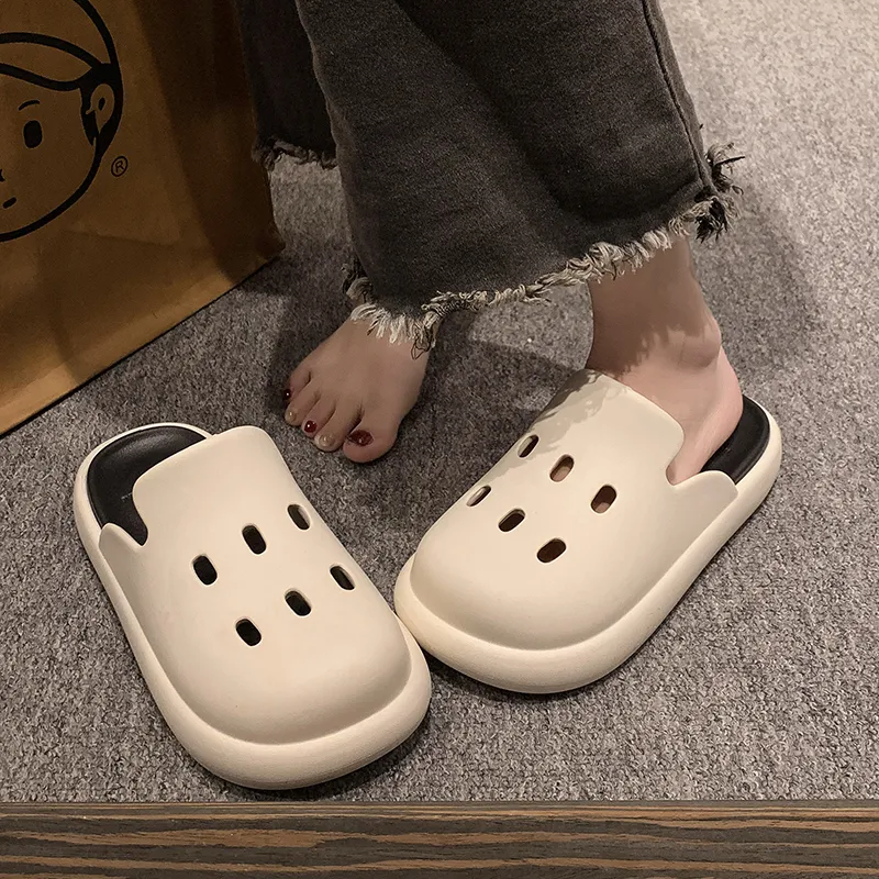 BEAR UNION Home Slippers White Pink-5