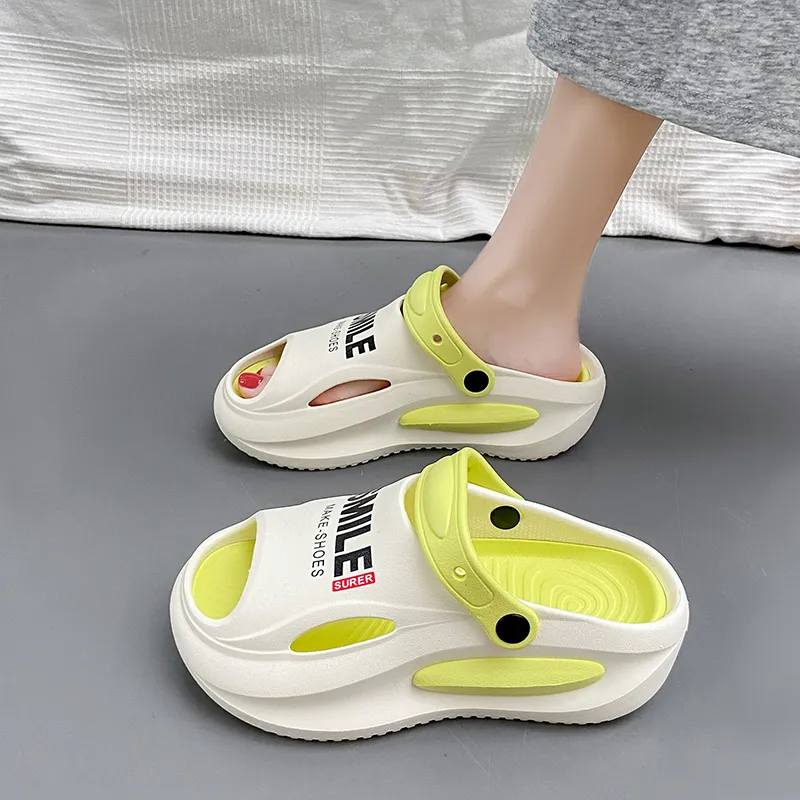 BEAR UNION Home Slippers Unisex White Orange-11