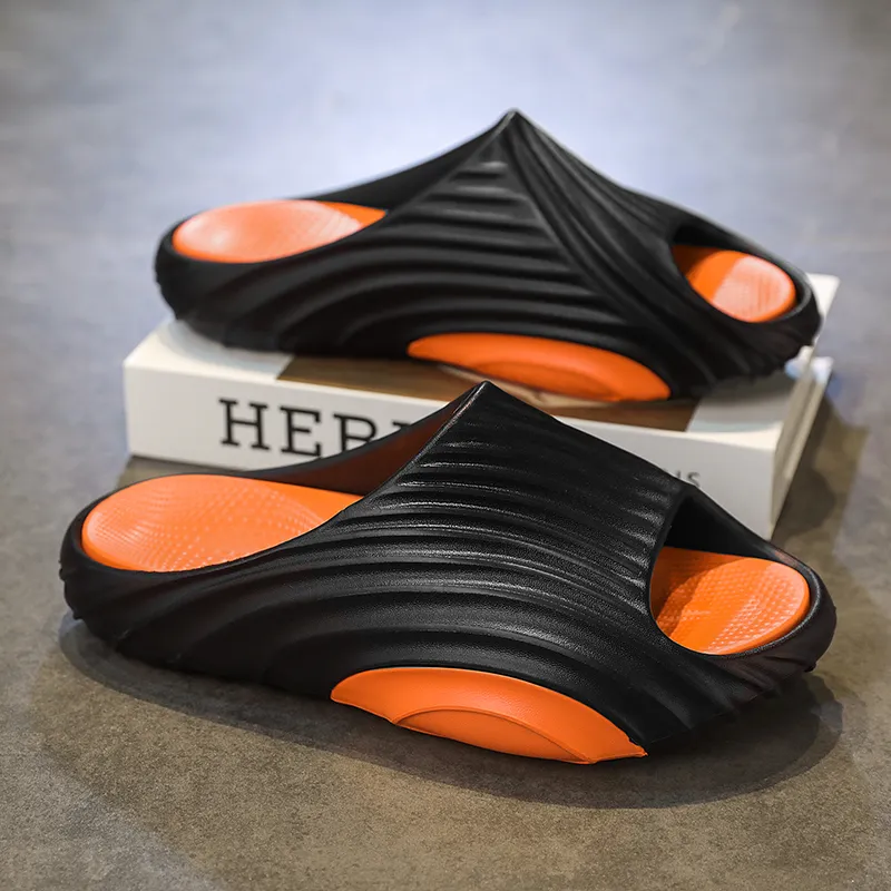 BEAR UNION Home Slippers Black Orange-2