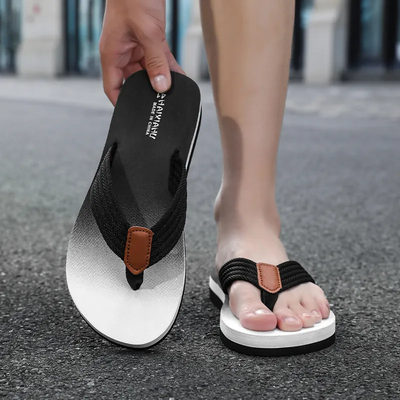 BEAR UNION Home Slippers Black White-3
