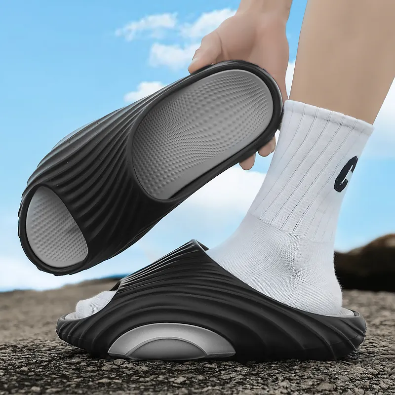 BEAR UNION Home Slippers Black Orange-8