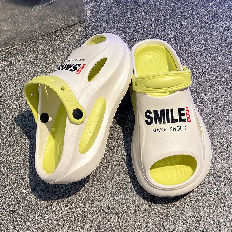BEAR UNION Home Slippers Unisex White Orange-9