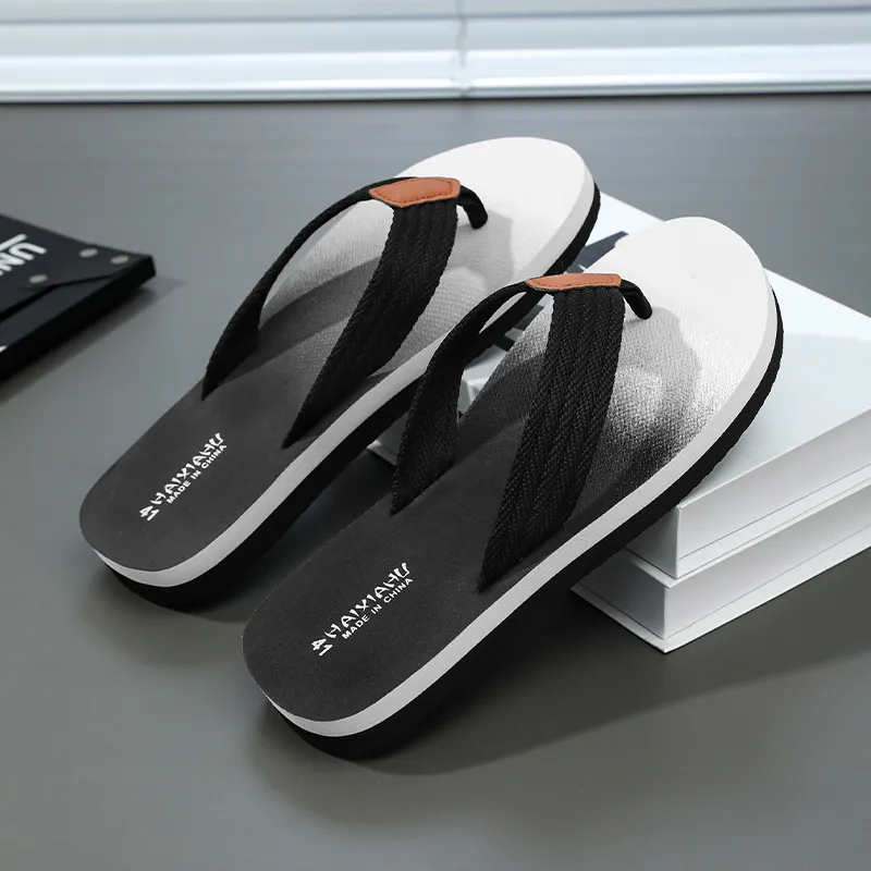 BEAR UNION Home Slippers Black White-1