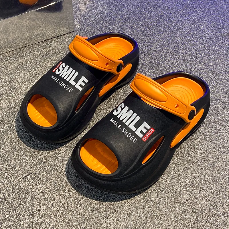 BEAR UNION Home Slippers Unisex White Orange-5
