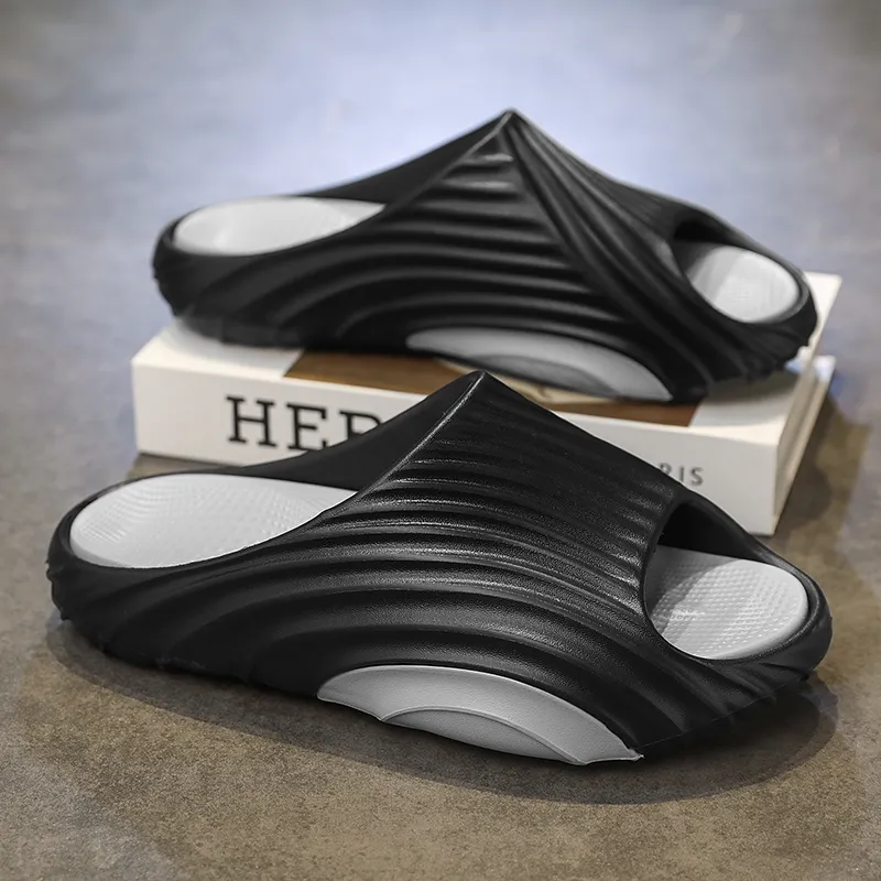 BEAR UNION Home Slippers Black Orange-7