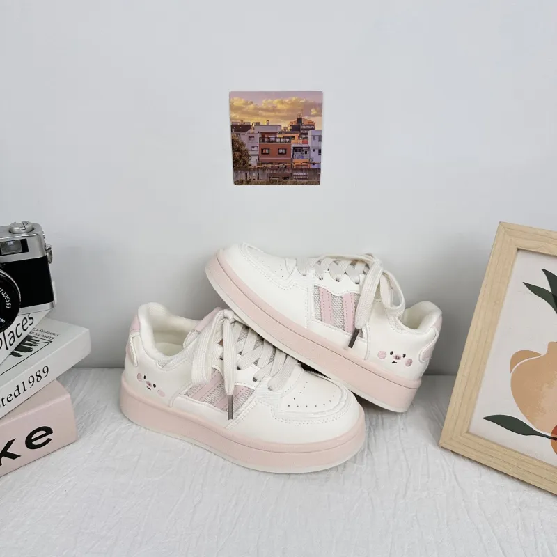 GDXF Skateboard Shoes Women's Low Top Beige Blue/Beige Pink/Beige Yellow/Guava Pink-11