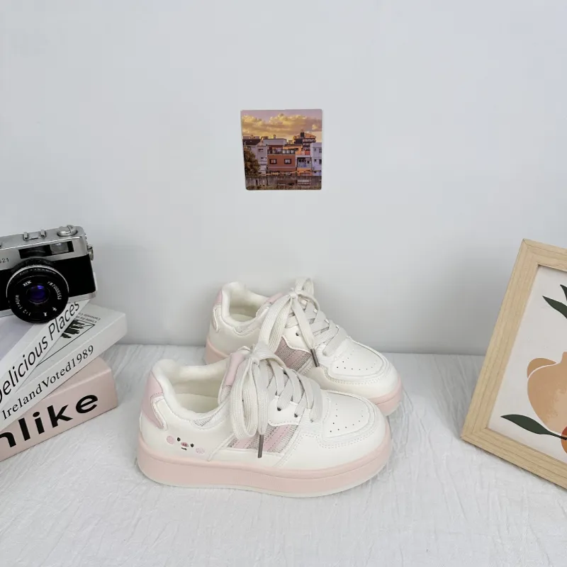 GDXF Skateboard Shoes Women's Low Top Beige Blue/Beige Pink/Beige Yellow/Guava Pink-10