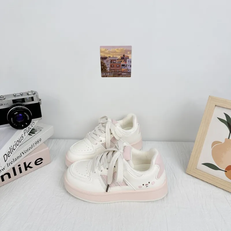GDXF Skateboard Shoes Women's Low Top Beige Blue/Beige Pink/Beige Yellow/Guava Pink-9