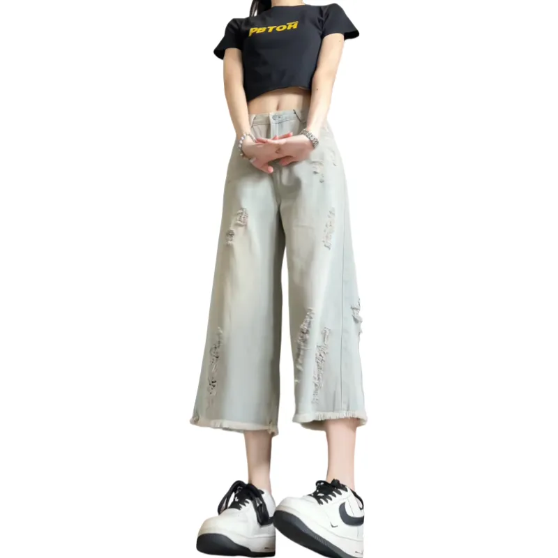 Anyveiw Denim Shorts Unisex Light Blue-6