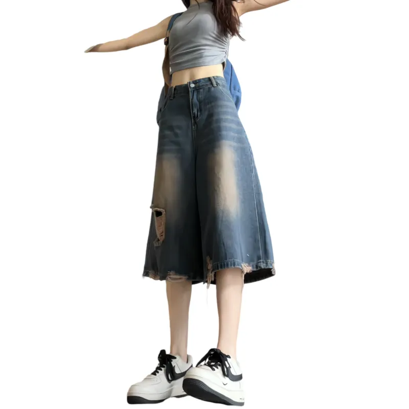 Anyveiw Denim Shorts Unisex Vintage-3