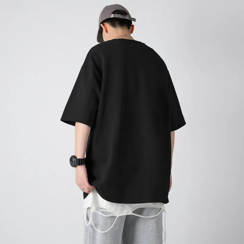Anyveiw Drop Shoulder Sleeve T Shirt Unisex-2
