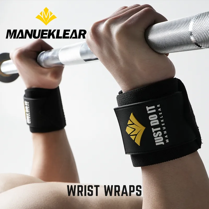 MANUEKLEAR Professional Fitness Bicep And Tricep Wrist Straps With Wrist Support Protective Rehabilitation Compression-1