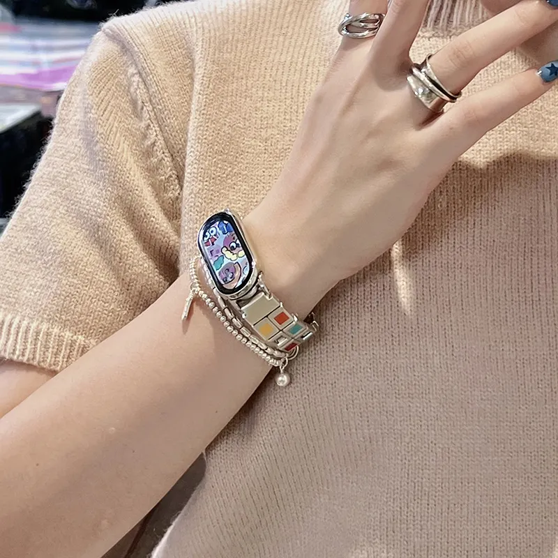 Yu Qing Compatibility Xiaomi Mi Band 9/8/7 All NFC Edition Bands Smart Wristbands Watch Bands 160mm Unisex-1