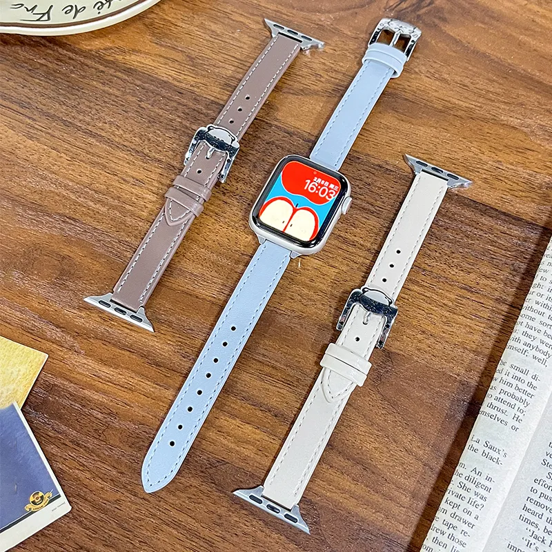 Yu Qing Watch Bands Apple Compatibility 12.5 21cm Leather+Metal-2