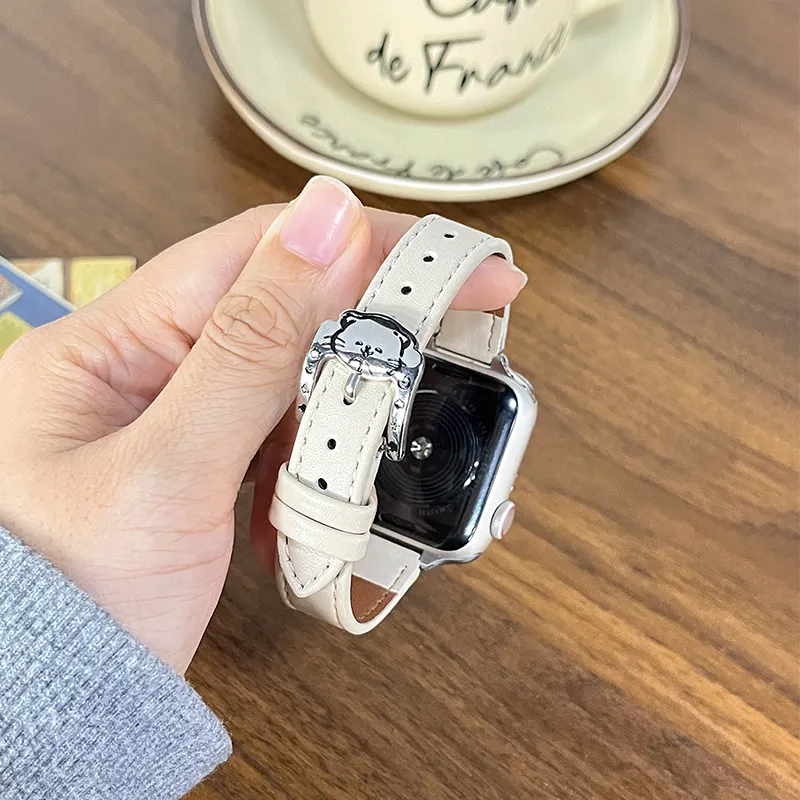 Yu Qing Watch Bands Apple Compatibility 12.5 21cm Leather+Metal-4