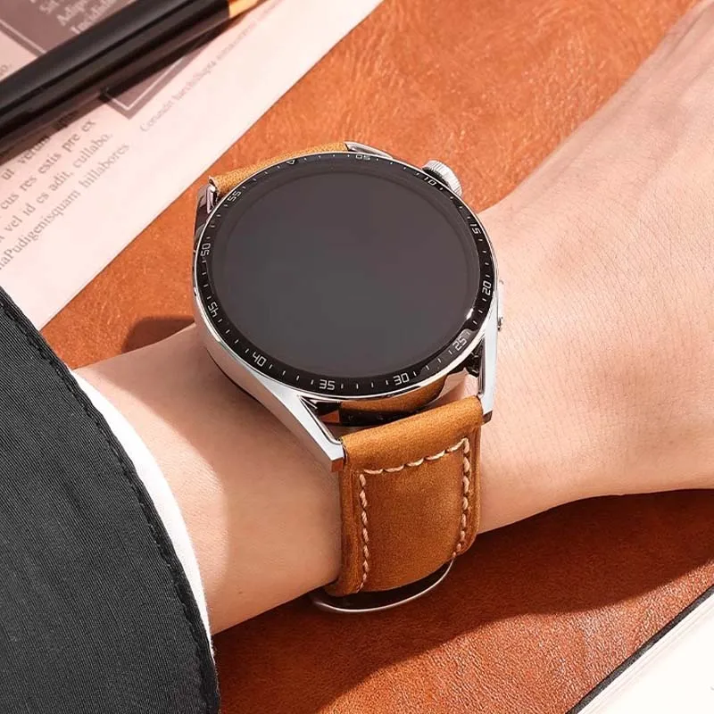 Yu Qing Huawei Compatibility Watch Band Cowhide Leather Material-3