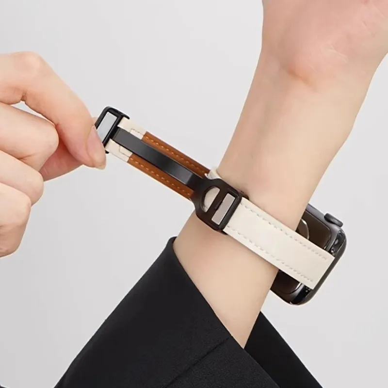 Yu Qing Apple Compatibility Watch Band Leather-1