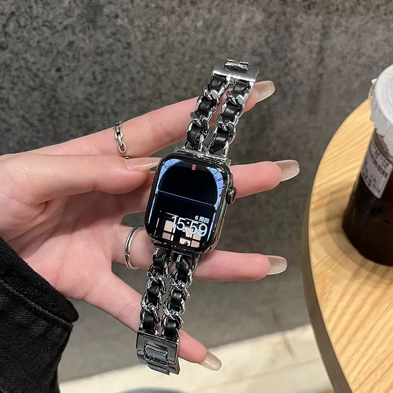 Yu Qing Apple Compatibility Watch Band 165mm Stainless Steel Material-3