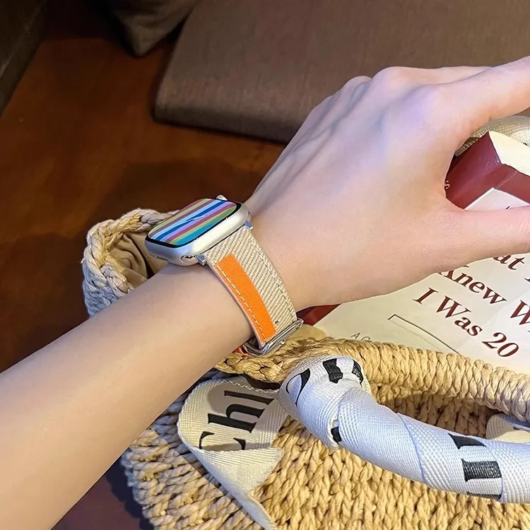 Yu Qing Apple Compatibility Watch Band Canvas Material-2