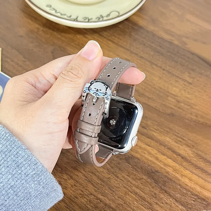 Yu Qing Watch Bands Apple Compatibility 12.5 21cm Leather+Metal-6