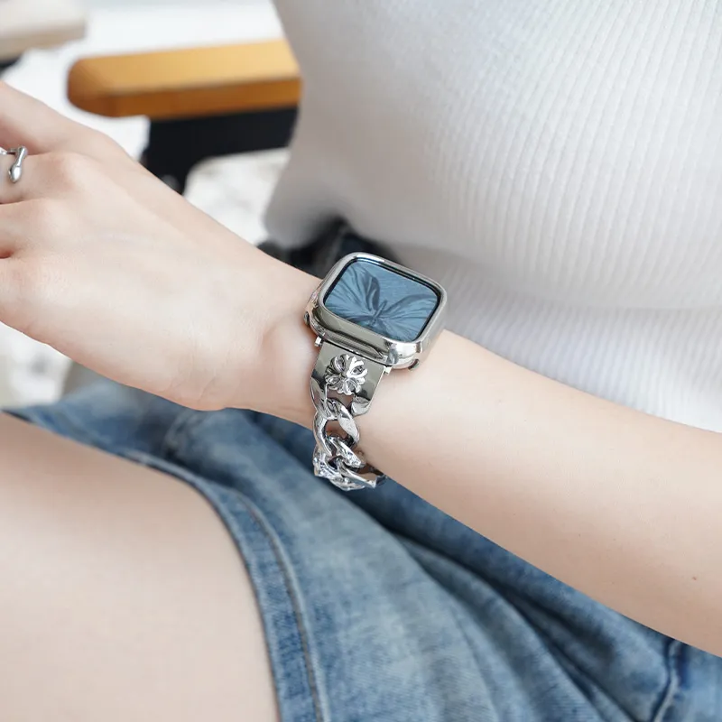 Yu Qing Apple Compatibility Watch Band 18cm Stainless Steel Material-6