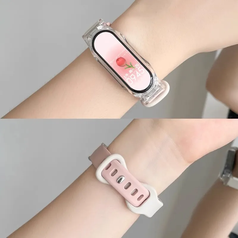 Yu Qing Xiaomi Smart Band 9/8/7/NFC Edition 3456 Smart Wristband Xiaomi Compatibility Watch Band 21cm Silicone Material-2